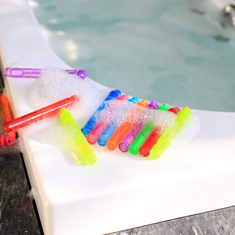 Laxdacee Bubble Wands Halloween Party Favors Pack of 64, Mini Neon Bubble Wands | Odor-Free Non-Toxic Kidsâ€™ Bath Toy/Birthday Treats Bubble Maker Toys for Kids | Outdoor Summer Events & Celebration Toy Gift - Image 5